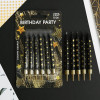 Свечи для торта Birthday party, 6 шт., 9×0.8 см Страна Карнавалия
