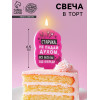 Свеча для торта «Старуха, не падай духом», 6.5 см, розовая Страна Карнавалия
