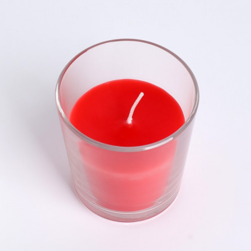 Свеча в гладком стакане ароматизированная 