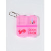 Таблетница «GOOD LUCK», с цепочкой, 6,5 × 6 × 1,5 см, 4 секции, цвет МИКС ONLITOP