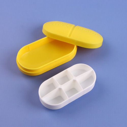 Таблетница «Pill Box», 6 секций, 10 × 5,5 × 3 см, цвет МИКС ONLITOP