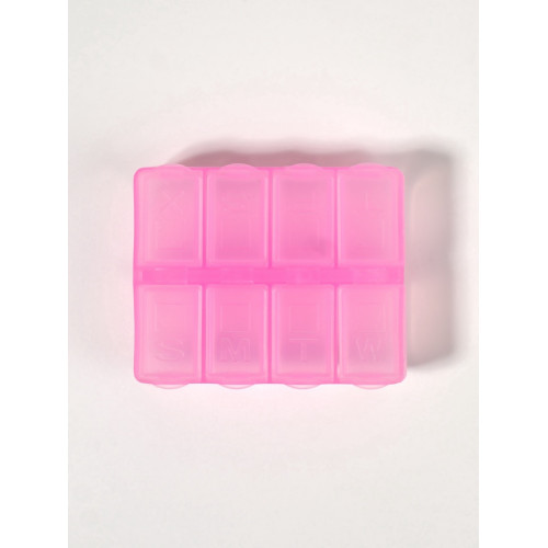 Таблетница, английские буквы, 7,4 × 6,2 × 2,1 см, 8 секций, цвет МИКС ONLITOP