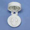 Таблетница с таблеторезкой, размельчителем и мензуркой, d = 4 × 6,5 см, цвет белый ONLITOP