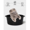Таз пластиковый круглый , 10 л, h=14,5 см, d=35 см, МИКС (производитель не указан)