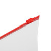 Папка-конверт на ZIP-молнии A4, 150 мкм, Calligrata, прозрачная, красная молния Calligrata