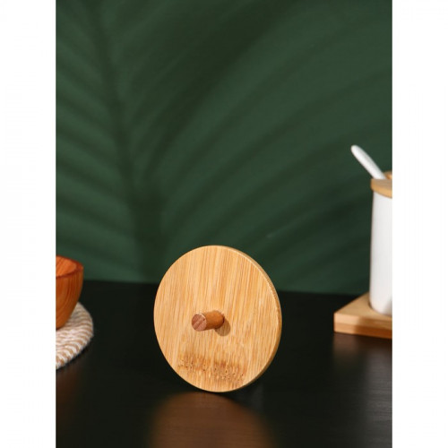 Крышка бамбуковая для чайника с ручкой BellaTenero «ЭКО», d=8,1 см (7 см) BellaTenero