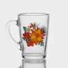 Кружка стеклянная «Тропические цветы», 300 мл, рисунок микс ОСЗ