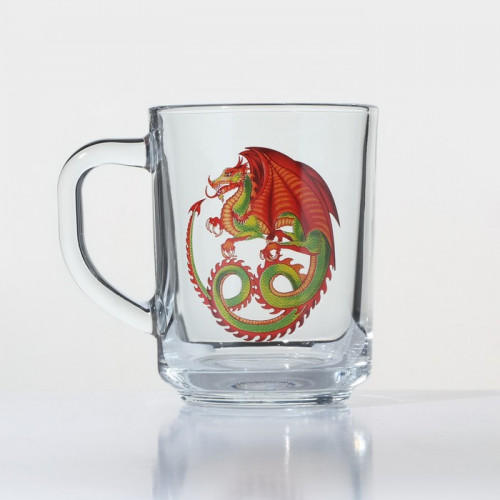 Кружка «Красный дракон», стеклянная, 200 мл Декостек