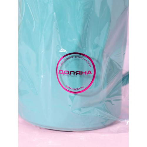 Кружка пластиковая Доляна «Грани», 350 мл, цвет бирюзовый Доляна