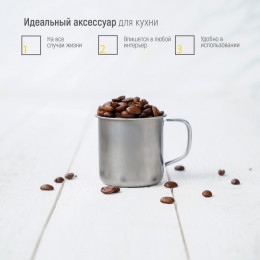 Кружка«Мэйли», 100 мл, d=6 см, толщина 0.33 мм, нержавеющая сталь, хромированная