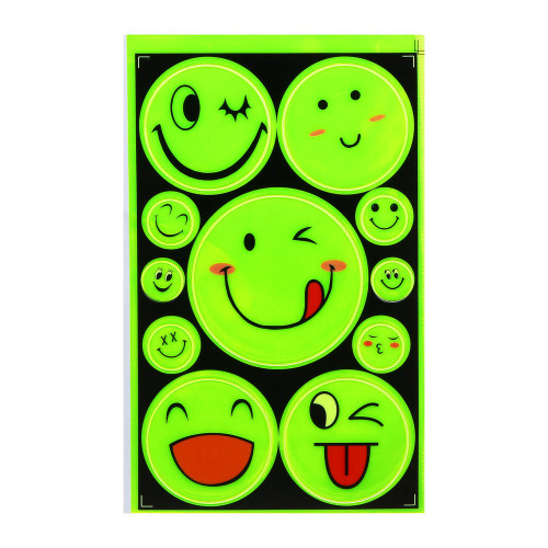 SILAPRO Наклейка светоотражающая "С улыбкой" d8;6;2см, ПВХ, 11шт Silapro