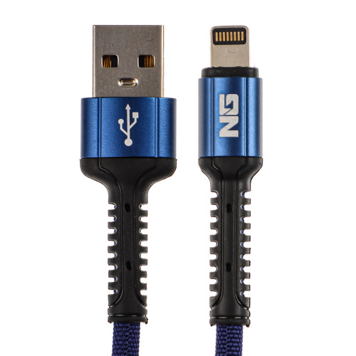 NG Кабель для зарядки iP, 1.5м, 2.4А, тканевая оплётка, быстрая зарядка, , 3 цвета NEW GALAXY