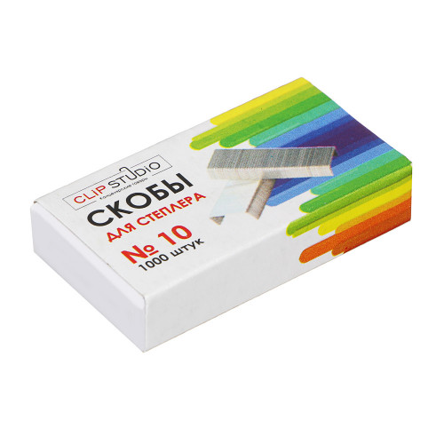 ClipStudio Скобы для степлера №10, 1000 штук в картонной коробке ClipStudio