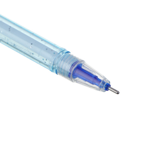 Ручка гелевая "Пиши - стирай" синяя, с точилкой на подвесе, корпус 17 см, 4 дизайна (производитель не указан)