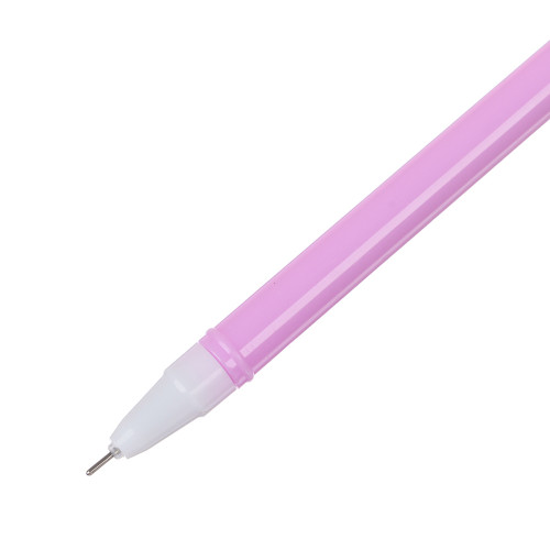 Ручка гелевая в форме котика на единороге, синяя, 4 цвета корпуса, 18см (производитель не указан)