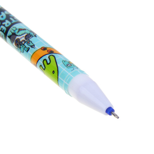 Ручка гелевая "Пиши - стирай", синяя, с фигуркой в форме джойстика, мяча и скейта, 3 диз., 16,2 см (производитель не указан)
