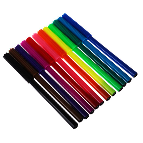 ClipStudio Фломастеры 12 цветов, с цветным вент.колпачком, пластик, в ПВХ пенале ClipStudio