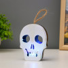 Фигурка световая RISALUX «Череп», LED-ночник, 1 Вт, RGB, от батареек LR1130, бело-чёрный, 9.5×4×5 см RISALUX