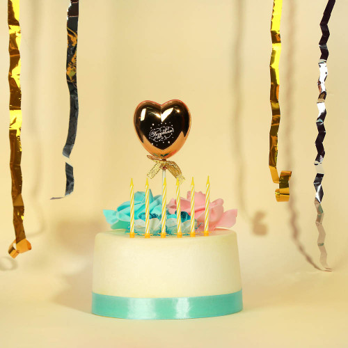 FNtastic Декор для торта в виде сердца, шарика, звезды, 19см, пластик, бумага, 3 дизайна FNtastic
