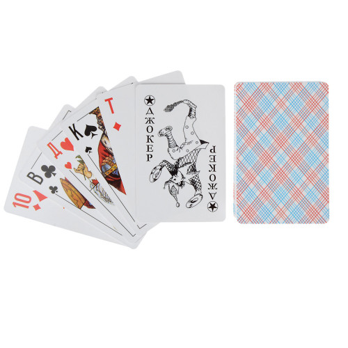 Карты игральные классические, 54 карты,  высший сорт, 57х88мм, бумага (производитель не указан)