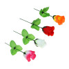 LADECOR Цветок искусственный роза, 35-40 см, пластик, 4 цвета (производитель не указан)