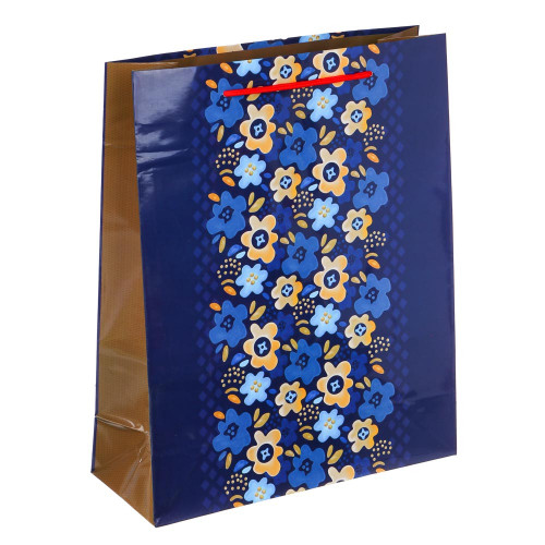 LADECOR Пакет подарочный, бумажный, 26x32x10 см, 4 дизайна, цветочный принт LADECOR