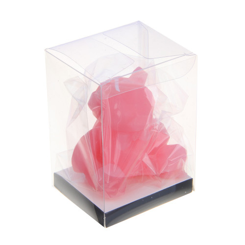 LADECOR Свеча ароматическая, формовая, в виде мишки, парафин, аромат - фрезия, 7 см, розовый LADECOR